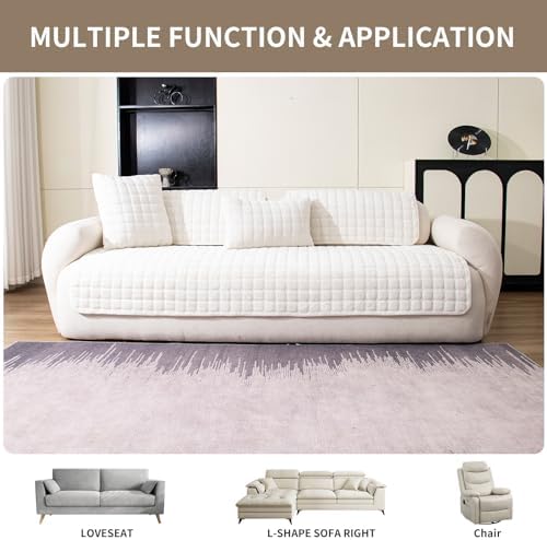 Velvet Sofa Cover for 3 Cushion Sectional L Shape