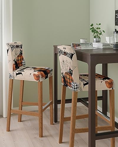 Halloween Bar Stool Covers Set of 2 with Backs