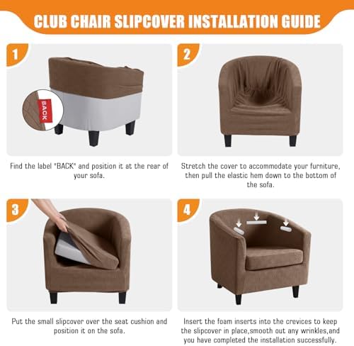 VANSOFY Club Chair Slipcover 2 Piece