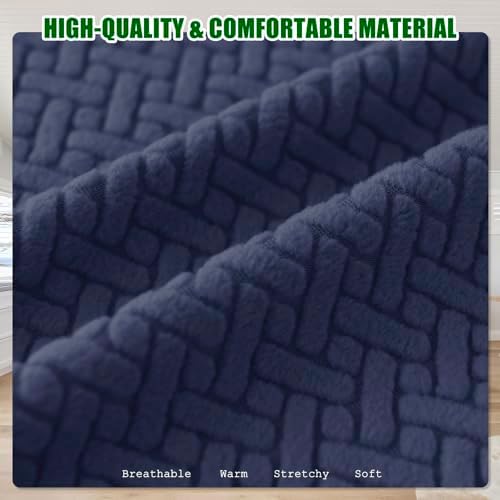 Gollense Bar Stool Covers Set of 4 Dark Blue
