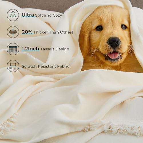 Sectional Couch Covers for Dogs 2 Pieces Chenille Sofa Slipcovers L Shaped