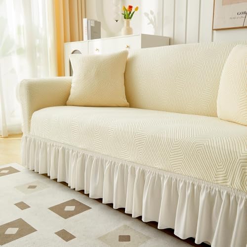 Farmhouse Sofa Covers 2 Seaters 2024 Beige