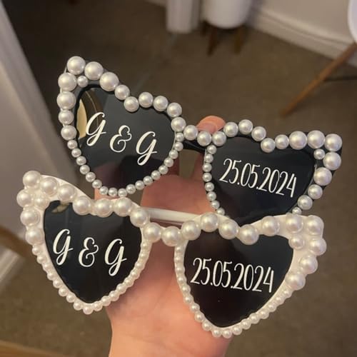 Personalized Sunglasses Stickers with Custom Initials and Date