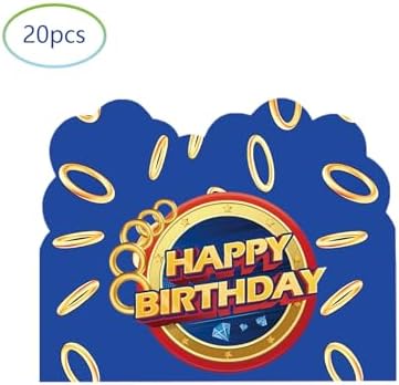20 Pcs Blue Hedgehog Party Invitation Cards Cartoon Birthday Supplies