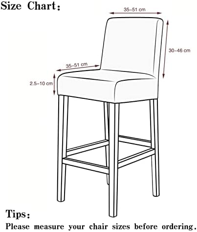 FORCHEER Bar Stool Covers Set of 4 Beige Jacquard
