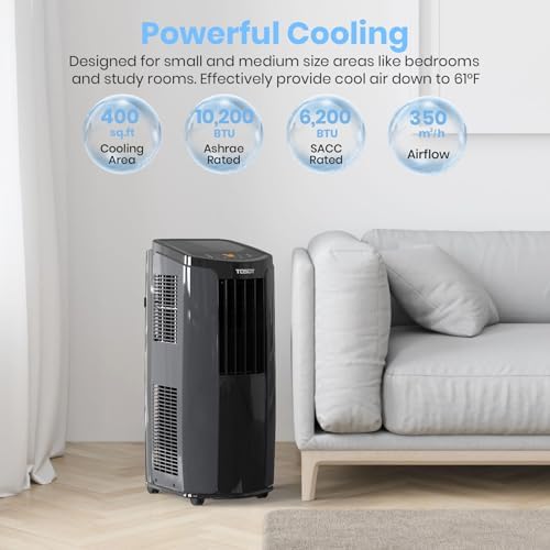 TOSOT 10200 BTU Portable Air Conditioner with Dehumidifier and Smart WiFi Control