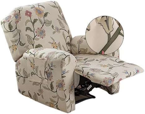 CRFATOP 4-Piece Recliner Slipcover with Pockets