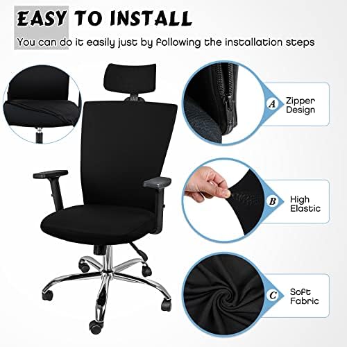 Lounsweer 3 Piece Office Chair Cover Set