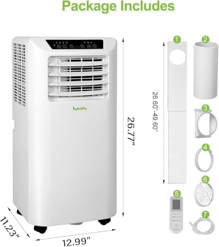 Hykolity 10000 BTU WiFi Portable Air Conditioner with 4 in 1 Function