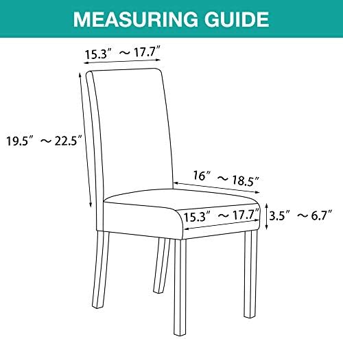 Turquoize Dining Chair Covers Set of 2 Taupe Stretch Slipcovers