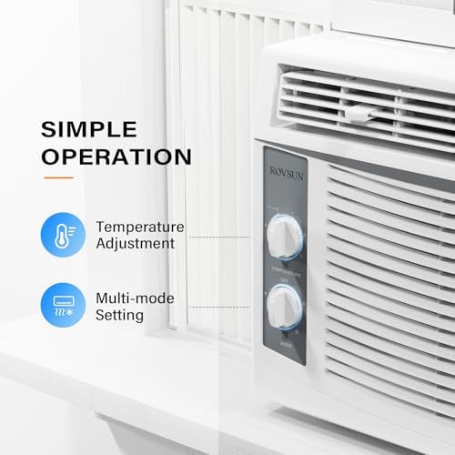 ROVSUN 5000 BTU Window Air Conditioner White Easy Install