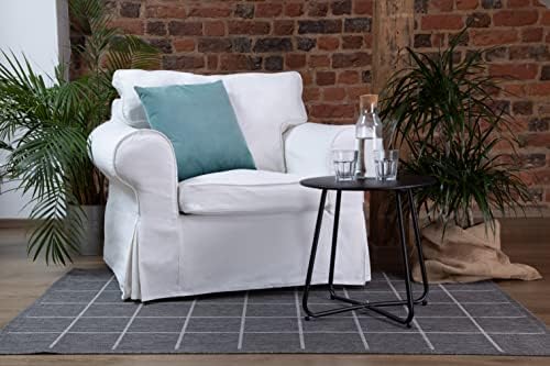 MASTERS OF COVERS Ektorp Armchair Cotton Slipcover Replacement - Cotton White
