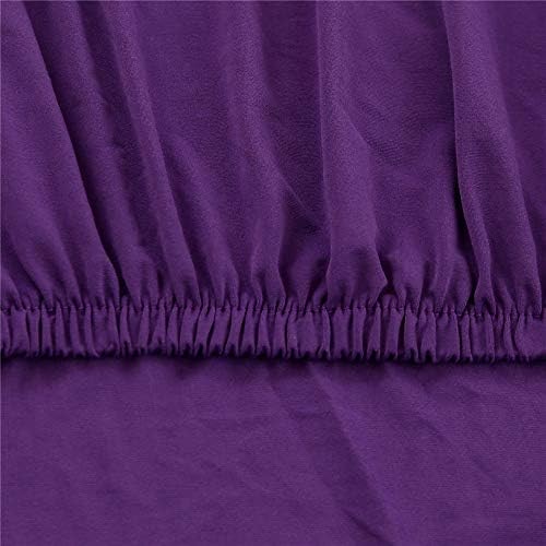 Chickwin Deep Purple Dining Chair Covers 6 Pack 1