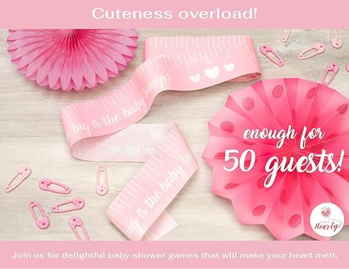 Party Hearty Funny Baby Shower Games 2 Rolls Tummy Measure Tape