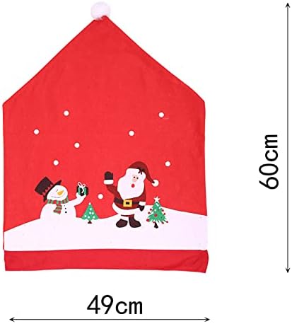 4 Pack Christmas Santa Hat Chair Covers
