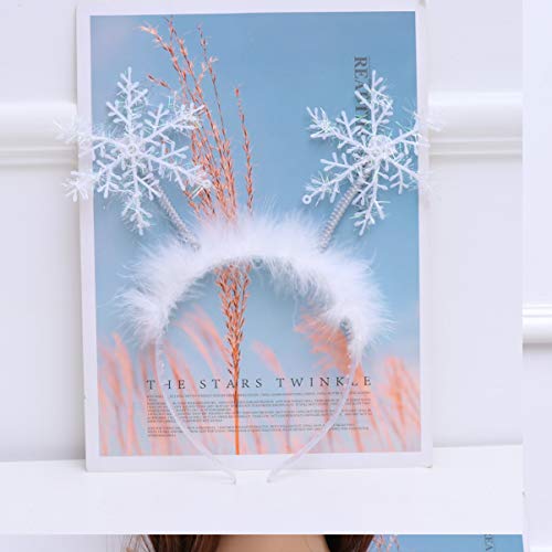 Luxshiny 4pcs Snowflake Headband Christmas Costume Prop 1