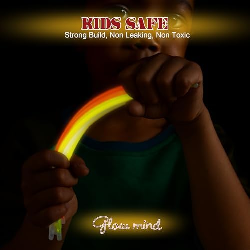 800 Ultra Bright Glow Sticks 8 Inch Party Pack with Bracelets and Necklaces