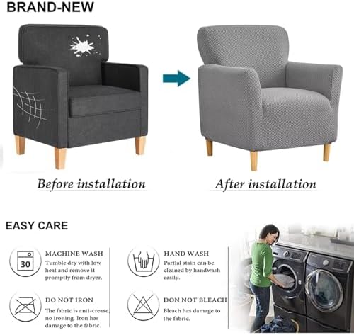 NILUOH Armchair Slipcover with Stretch and Elastic for Living Room