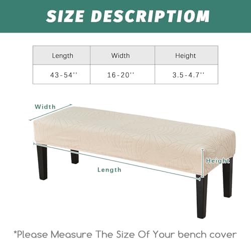 FUANGUI Waterproof Bench Cover for Dining Chairs and Stools