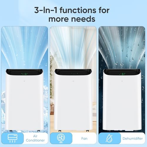 12000 BTU Portable Air Conditioner for 500 SqFt Room Cooling