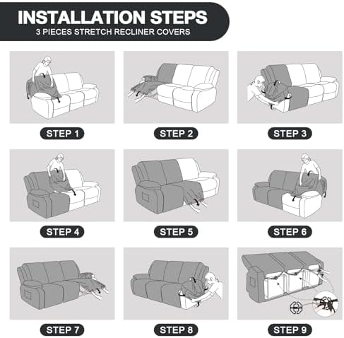 Timeles Recliner Cover for 3 Seater Sofa 1