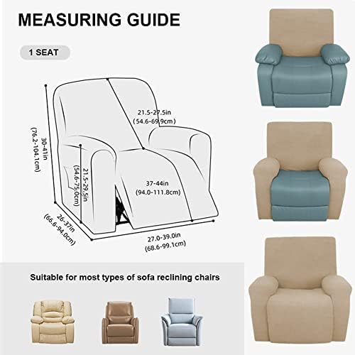 vctops 4 Piece Jacquard Plush Recliner Slipcovers 1