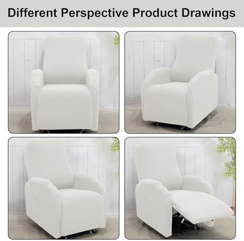 CRFATOP 4 Piece Recliner Chair Covers for Kids Dogs Pets
