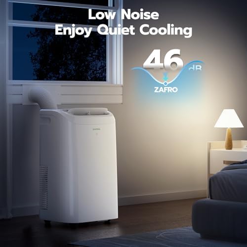 ZAFRO Portable AC 14000 BTU 46dB Quiet Cooling