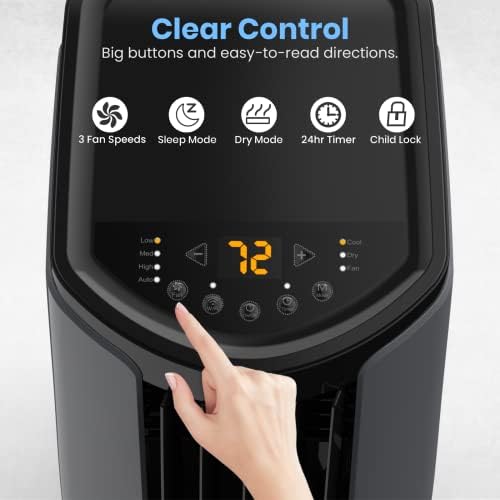 TOSOT 10200 BTU Portable Air Conditioner with Dehumidifier and Smart WiFi Control