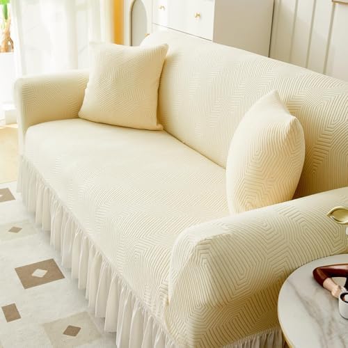 Farmhouse Sofa Covers 2 Seaters 2024 Beige