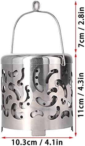 Portable Stainless Steel Camping Heater Silver