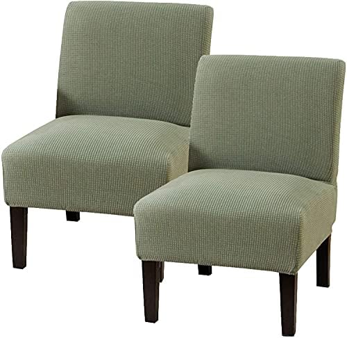 MIFXIN Armless Chair Cover Stretch Jacquard Slipcover 2 Pack
