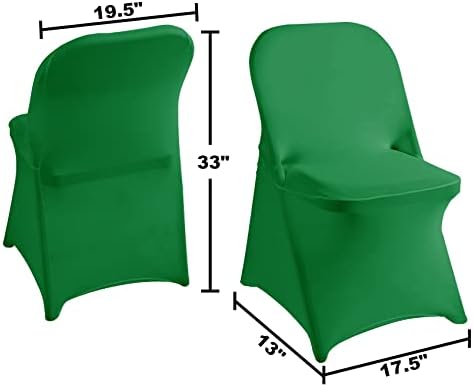 12 Pack Emerald Spandex Folding Chair Cover for Events