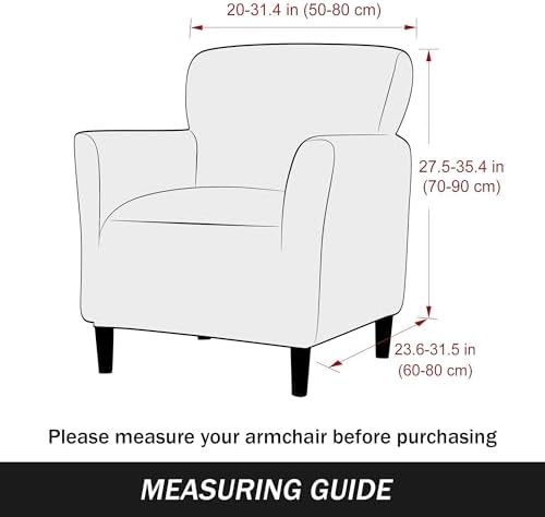 PENDEJATO Stretch Armchair Slipcovers Yellow