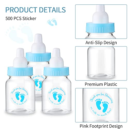 Tondiamo 48 Pcs Blue Baby Shower Candy Jar Favors