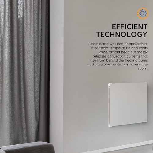 EconoHome Wall Mount Space Heater Panel - 400W with Thermostat and Heat Guard