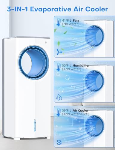 MYICY Windowless Air Conditioner 32 Inch Bladeless Cooling Unit