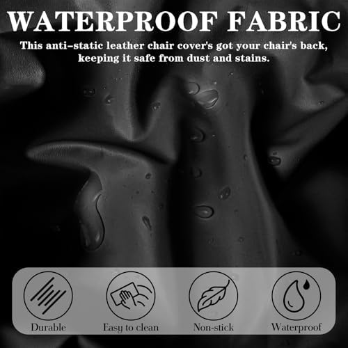 Waterproof Pu Leather Dining Chair Covers Set of 4