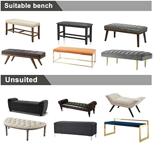 Lebaley Stretch Jacquard Bench Covers for Dining Chairs Dark Coffee