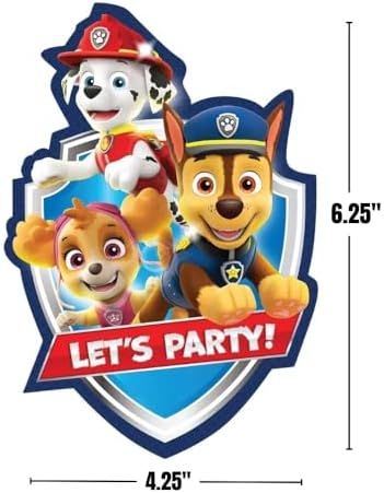 Premium Paw Patrol Postcard Invitations Pack Of 8