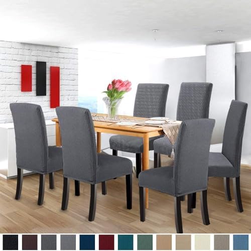 GoodtoU Dining Chair Covers 4 Pack - Stretch Removable and Washable