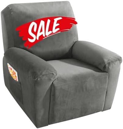 MAXIJIN Velvet 4-Piece Recliner Slipcover Set
