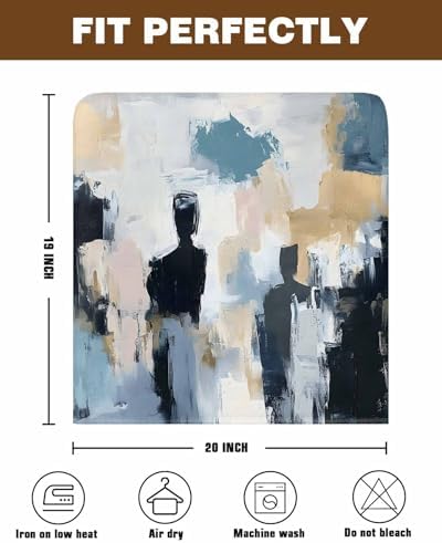 Abstract Oil Painting Chair Covers 4 Pack for Dining Room