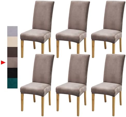 Velvet Dining Chair Covers Set of 6 for Home Restaurant