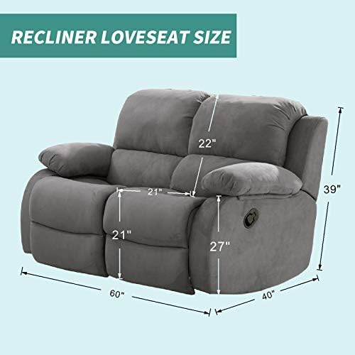 YEMYHOM 6 Piece Stretch Loveseat Recliner Slipcover