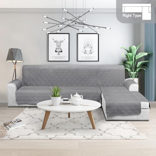 TAOCOCO Large Reversible L Shaped Sofa Covers 3pcs Waterproof Sectional Couch Protection