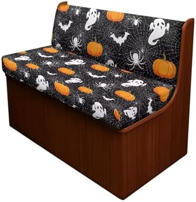 RV Dinette Cushion Covers Pumpkin Ghosts Halloween Stretch Camper Cushions