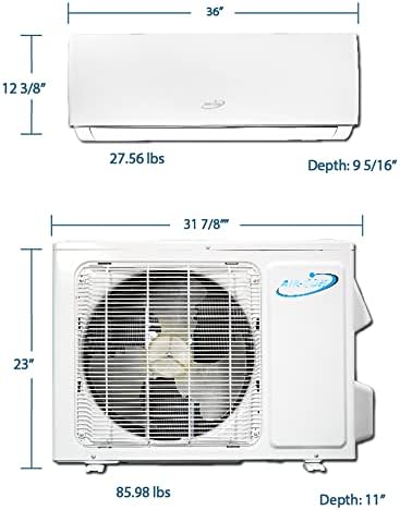 18000 BTU Mini Split AC - 15 Ton Inverter Heat Pump