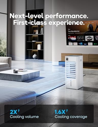 AEROZY Portable Swamp Cooler with 3 Speeds and 12H Timer