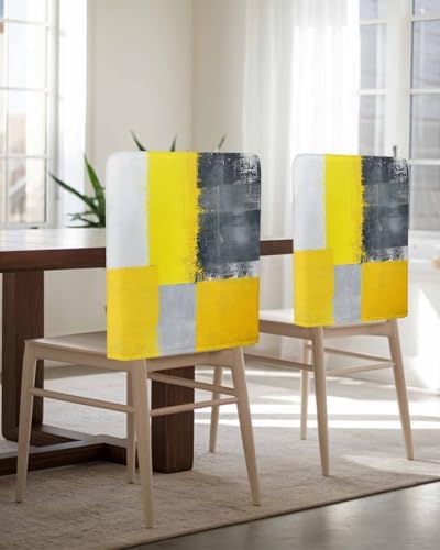 UYULILOY Chair Covers Set of 6 Modern Art Abstract Decor